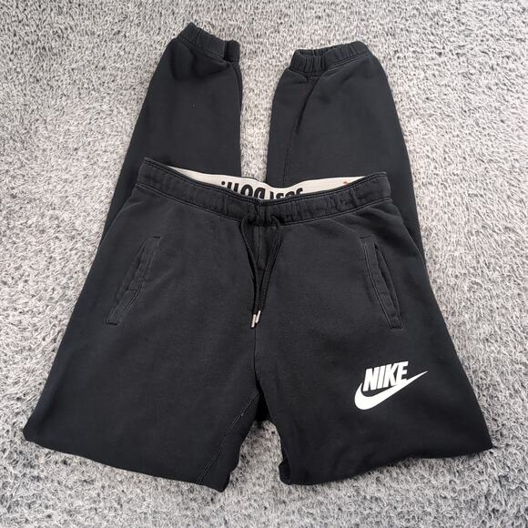 Nike Sweatpants Men Small Black Athleisure Tapered Leg Jogger Normcore Gym Train - Picture 1 of 9